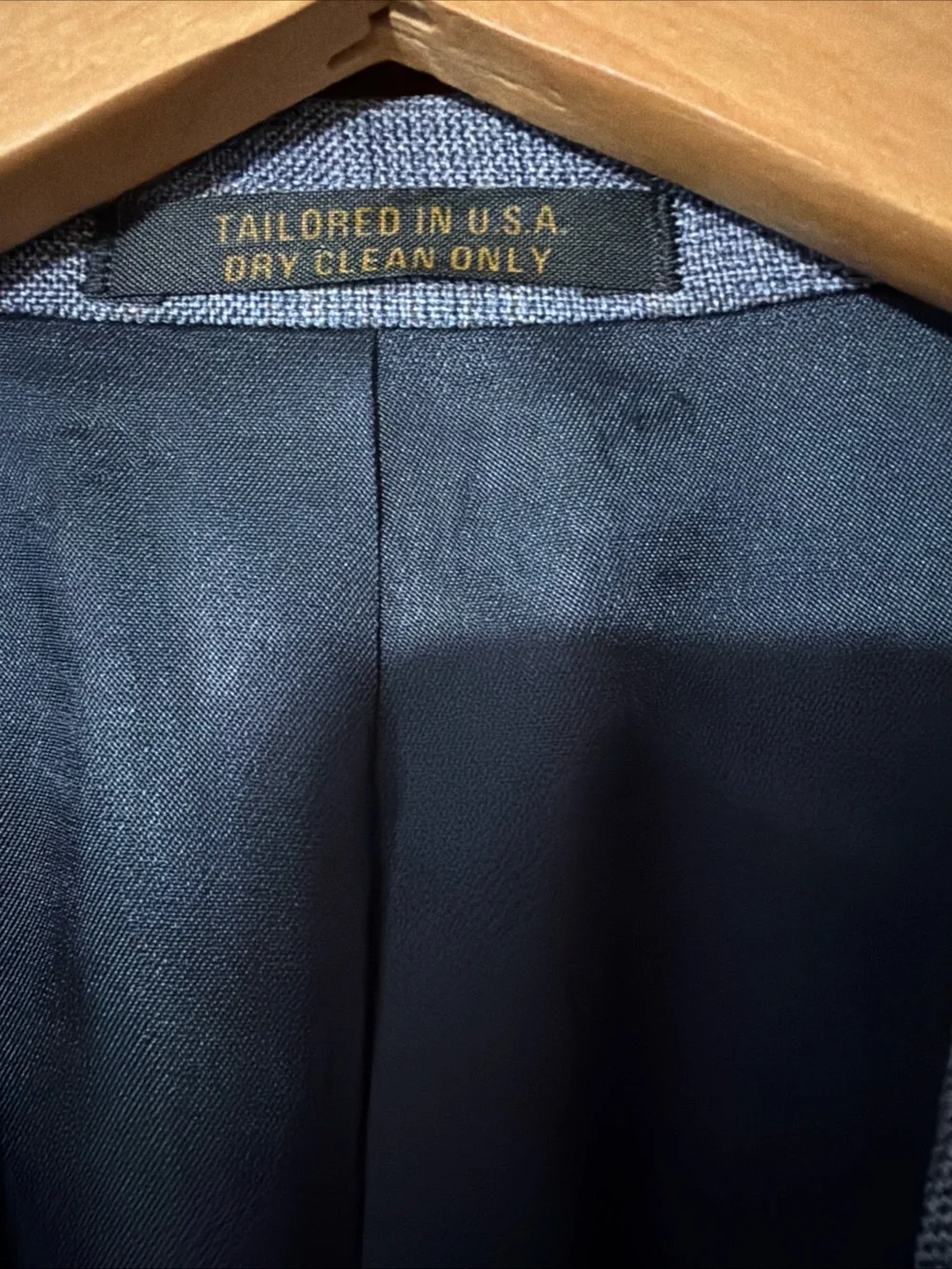 Men's Gray Blue Two-Piece Tailored Suit Jacket & Trousers